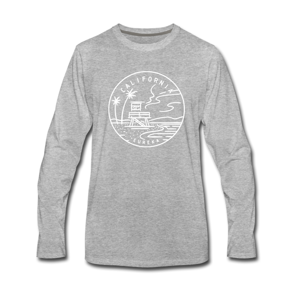 California Long Sleeve T-Shirt - State Design Unisex California Long Sleeve Shirt - heather gray