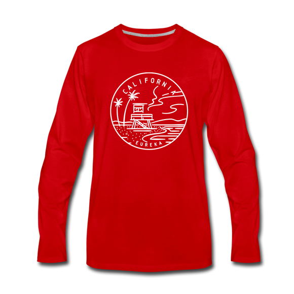 California Long Sleeve T-Shirt - State Design Unisex California Long Sleeve Shirt - red