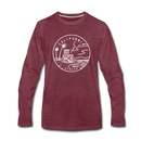 California Long Sleeve T-Shirt - State Design Unisex California Long Sleeve Shirt - heather burgundy