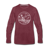 California Long Sleeve T-Shirt - State Design Unisex California Long Sleeve Shirt - heather burgundy
