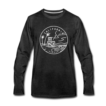 California Long Sleeve T-Shirt - State Design Unisex California Long Sleeve Shirt - charcoal gray
