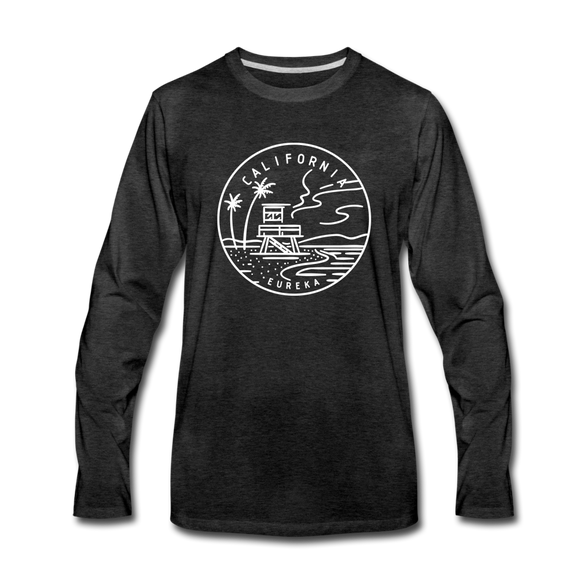 California Long Sleeve T-Shirt - State Design Unisex California Long Sleeve Shirt - charcoal gray