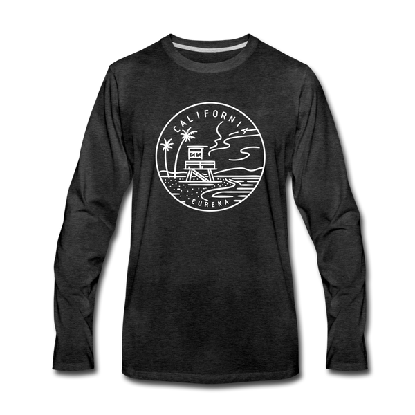California Long Sleeve T-Shirt - State Design Unisex California Long Sleeve Shirt - charcoal gray