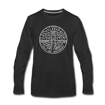 Delaware Long Sleeve T-Shirt - State Design Unisex Delaware Long Sleeve Shirt - black