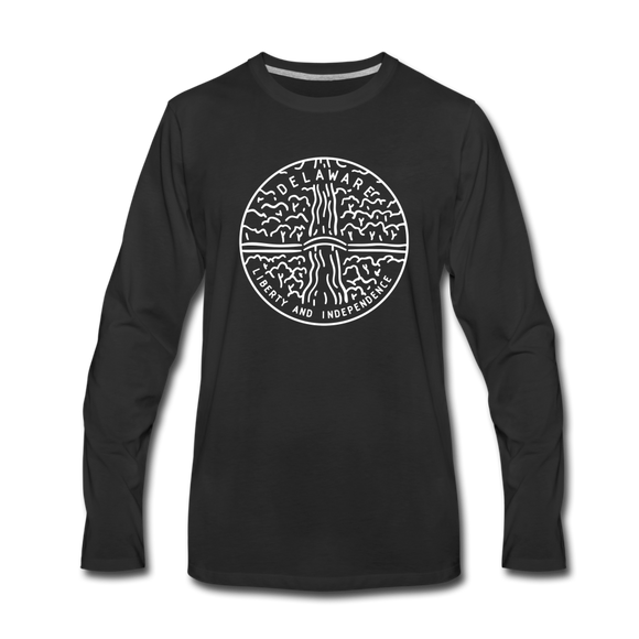 Delaware Long Sleeve T-Shirt - State Design Unisex Delaware Long Sleeve Shirt - black