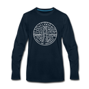 Delaware Long Sleeve T-Shirt - State Design Unisex Delaware Long Sleeve Shirt - deep navy
