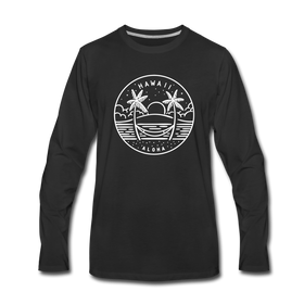 Hawaii Long Sleeve T-Shirt - State Design Unisex Hawaii Long Sleeve Shirt - black