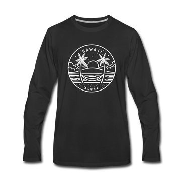 Hawaii Long Sleeve T-Shirt - State Design Unisex Hawaii Long Sleeve Shirt - black