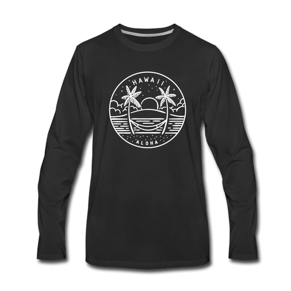 Hawaii Long Sleeve T-Shirt - State Design Unisex Hawaii Long Sleeve Shirt - black
