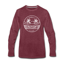 Hawaii Long Sleeve T-Shirt - State Design Unisex Hawaii Long Sleeve Shirt - heather burgundy