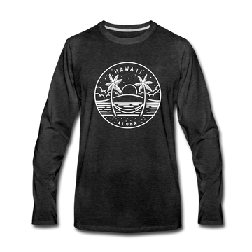 Hawaii Long Sleeve T-Shirt - State Design Unisex Hawaii Long Sleeve Shirt - charcoal gray