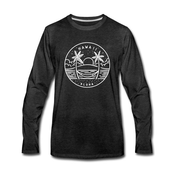 Hawaii Long Sleeve T-Shirt - State Design Unisex Hawaii Long Sleeve Shirt - charcoal gray