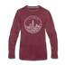 Illinois Long Sleeve T-Shirt - State Design Unisex Illinois Long Sleeve Shirt - heather burgundy