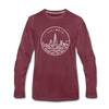 Illinois Long Sleeve T-Shirt - State Design Unisex Illinois Long Sleeve Shirt - heather burgundy