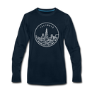 Illinois Long Sleeve T-Shirt - State Design Unisex Illinois Long Sleeve Shirt - deep navy