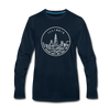 Illinois Long Sleeve T-Shirt - State Design Unisex Illinois Long Sleeve Shirt - deep navy