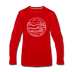Indiana Long Sleeve T-Shirt - State Design Unisex Indiana Long Sleeve Shirt - red