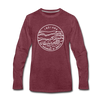 Indiana Long Sleeve T-Shirt - State Design Unisex Indiana Long Sleeve Shirt - heather burgundy