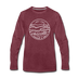 Indiana Long Sleeve T-Shirt - State Design Unisex Indiana Long Sleeve Shirt - heather burgundy