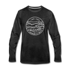 Indiana Long Sleeve T-Shirt - State Design Unisex Indiana Long Sleeve Shirt - charcoal gray