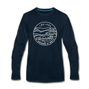 Indiana Long Sleeve T-Shirt - State Design Unisex Indiana Long Sleeve Shirt - deep navy