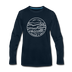 Indiana Long Sleeve T-Shirt - State Design Unisex Indiana Long Sleeve Shirt - deep navy
