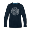 Indiana Long Sleeve T-Shirt - State Design Unisex Indiana Long Sleeve Shirt - deep navy
