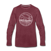 Kansas Long Sleeve T-Shirt - State Design Unisex Kansas Long Sleeve Shirt - heather burgundy