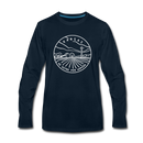 Kansas Long Sleeve T-Shirt - State Design Unisex Kansas Long Sleeve Shirt - deep navy