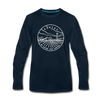 Kansas Long Sleeve T-Shirt - State Design Unisex Kansas Long Sleeve Shirt - deep navy