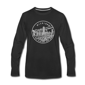Michigan Long Sleeve T-Shirt - State Design Unisex Michigan Long Sleeve Shirt - black