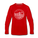 Michigan Long Sleeve T-Shirt - State Design Unisex Michigan Long Sleeve Shirt - red