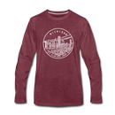 Michigan Long Sleeve T-Shirt - State Design Unisex Michigan Long Sleeve Shirt - heather burgundy