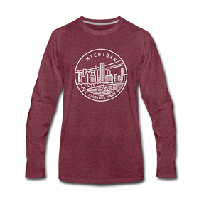 Michigan Long Sleeve T-Shirt - State Design Unisex Michigan Long Sleeve Shirt