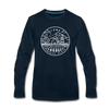 Iowa Long Sleeve T-Shirt - State Design Unisex Iowa Long Sleeve Shirt - deep navy