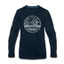 Iowa Long Sleeve T-Shirt - State Design Unisex Iowa Long Sleeve Shirt - deep navy