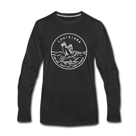 Louisiana Long Sleeve T-Shirt - State Design Unisex Louisiana Long Sleeve Shirt - black