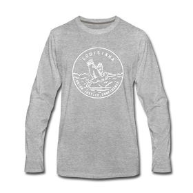 Louisiana Long Sleeve T-Shirt - State Design Unisex Louisiana Long Sleeve Shirt - heather gray