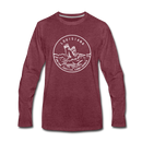 Louisiana Long Sleeve T-Shirt - State Design Unisex Louisiana Long Sleeve Shirt - heather burgundy