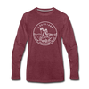 Louisiana Long Sleeve T-Shirt - State Design Unisex Louisiana Long Sleeve Shirt - heather burgundy