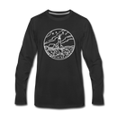 Maine Long Sleeve T-Shirt - State Design Unisex Maine Long Sleeve Shirt - black