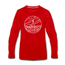 Maine Long Sleeve T-Shirt - State Design Unisex Maine Long Sleeve Shirt - red