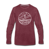 Maine Long Sleeve T-Shirt - State Design Unisex Maine Long Sleeve Shirt - heather burgundy