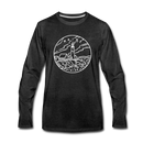 Maine Long Sleeve T-Shirt - State Design Unisex Maine Long Sleeve Shirt - charcoal gray