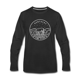 Kentucky Long Sleeve T-Shirt - State Design Unisex Kentucky Long Sleeve Shirt - black