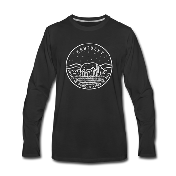 Kentucky Long Sleeve T-Shirt - State Design Unisex Kentucky Long Sleeve Shirt - black