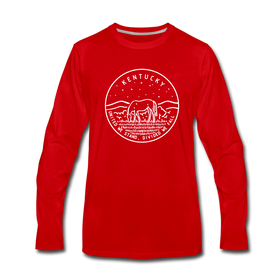 Kentucky Long Sleeve T-Shirt - State Design Unisex Kentucky Long Sleeve Shirt - red