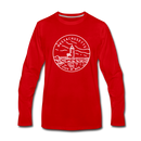 Massachusetts Long Sleeve T-Shirt - State Design Unisex Massachusetts Long Sleeve Shirt - red