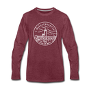 Massachusetts Long Sleeve T-Shirt - State Design Unisex Massachusetts Long Sleeve Shirt - heather burgundy