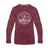 Massachusetts Long Sleeve T-Shirt - State Design Unisex Massachusetts Long Sleeve Shirt - heather burgundy